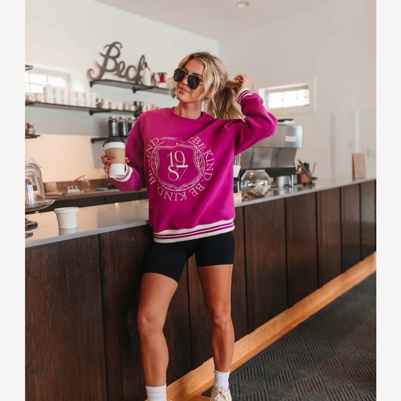 Vici Tops - University Berry Sweatshirt from The Post worn once